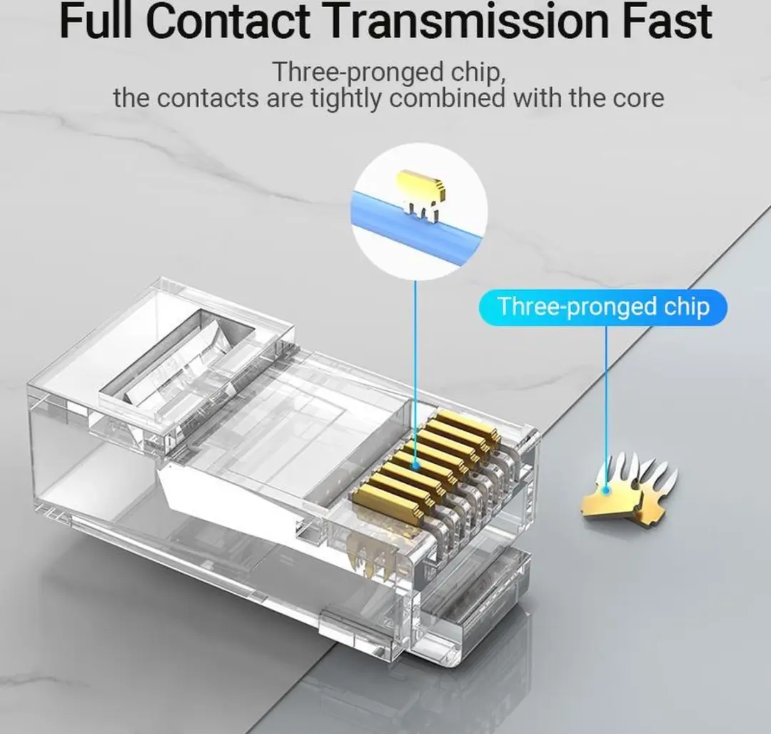 Vention IDGR0-50 Tussenstuk RJ-45 - 50 Stuks - Transparant
