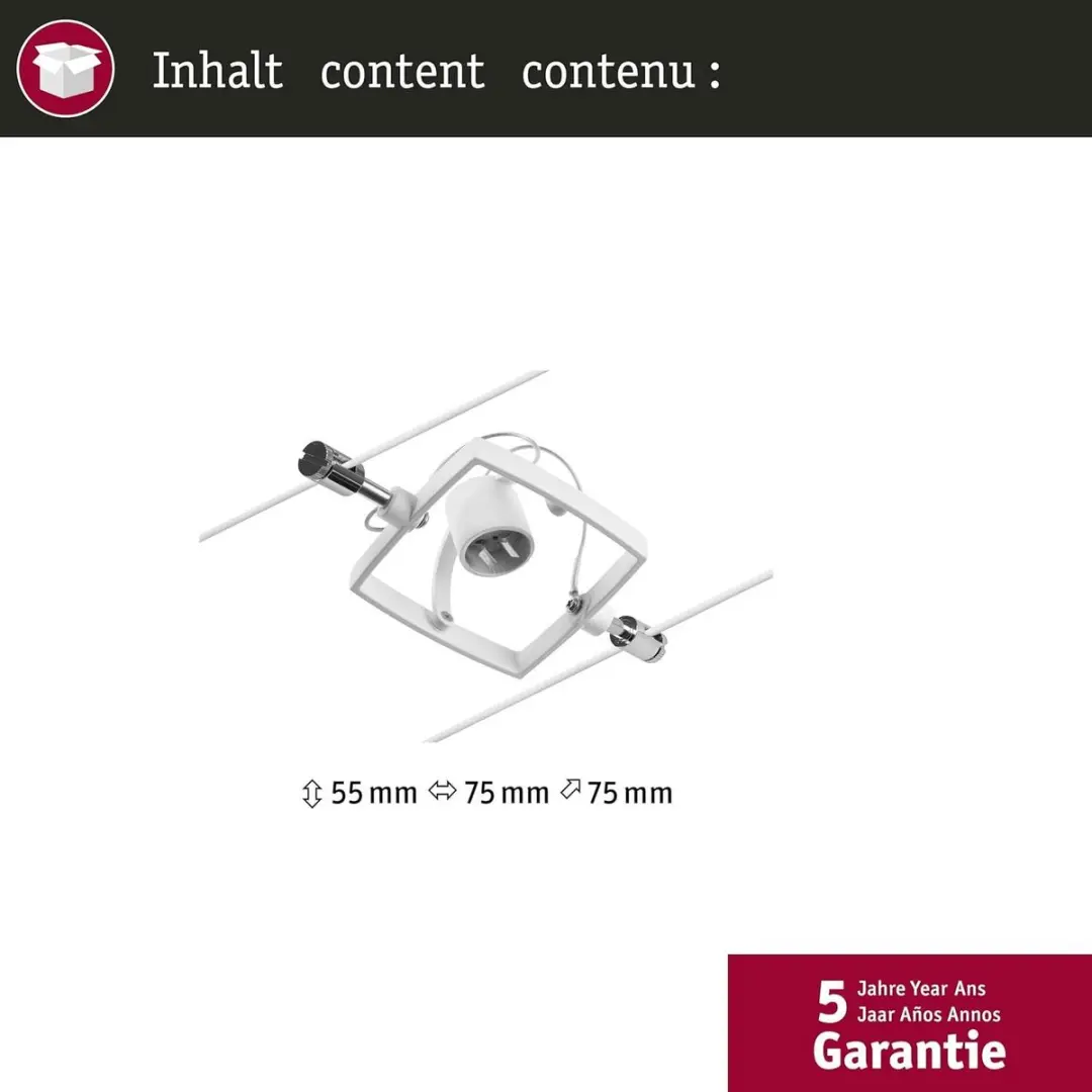 Paulmann 12V-kabelsysteem GU5.3 - Zwart/Chroom