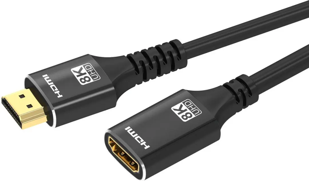 NÖRDIC HDMI-456 HDMI Verlengkabel 8K60Hz - 1m - Zwart