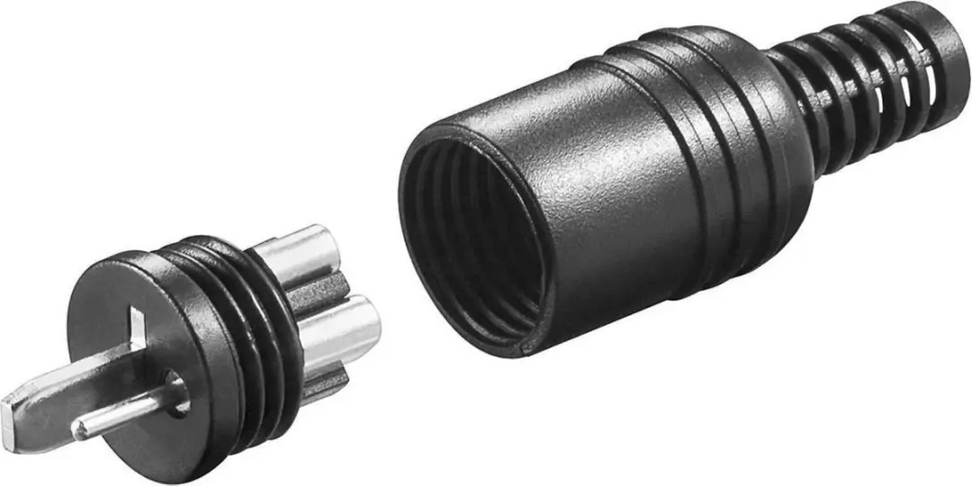 Goobay 2-pins DIN Luidsprekerconnector - Zwart