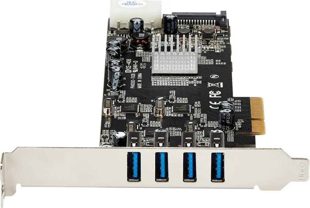 Startech PEXUSB3S44V USB 3.0 PCIe Kaart - 4 Poorten - Zilver