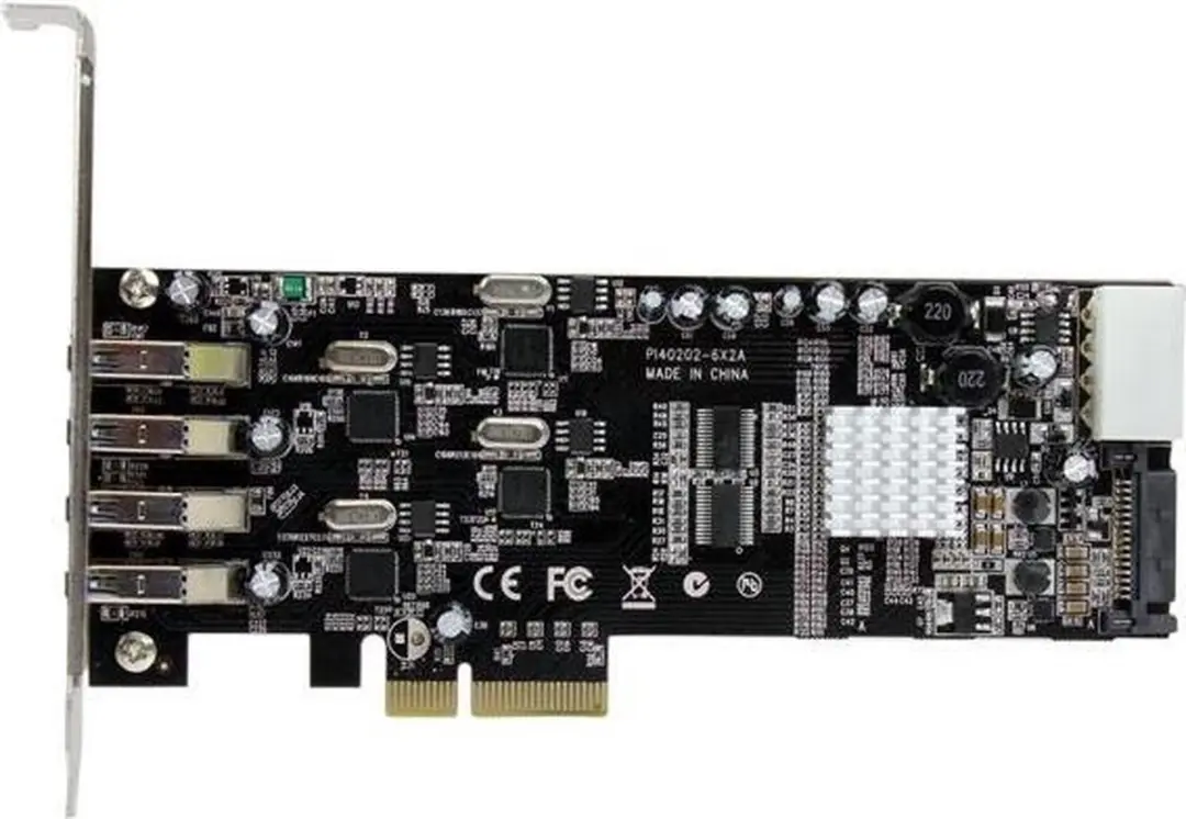 Startech PEXUSB3S44V USB 3.0 PCIe Kaart - 4 Poorten - Zilver