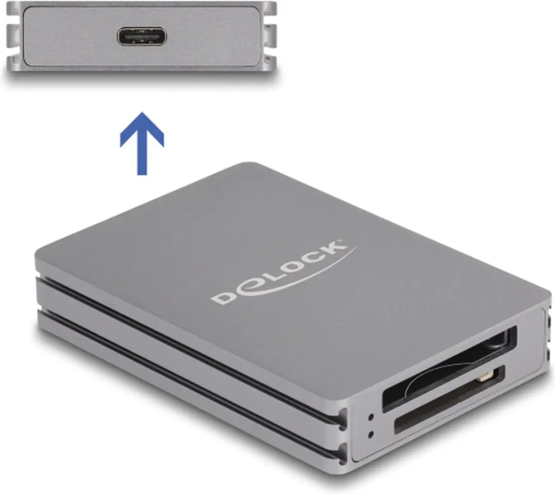 Delock USB Type-C Kaartlezer - SD/CFexpress Type B - Grijs