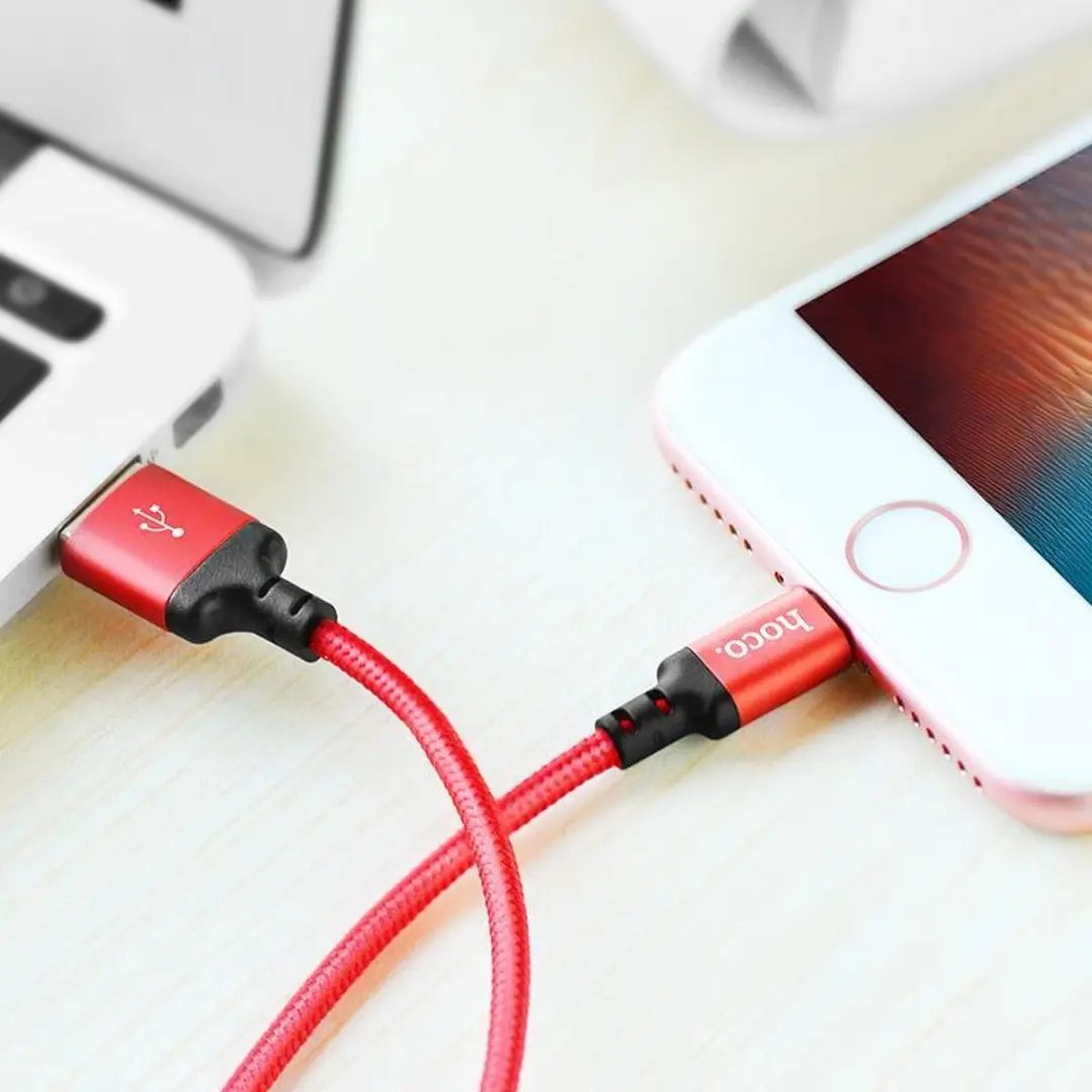 Hoco USB naar Lightning Kabel - 2m - Rood