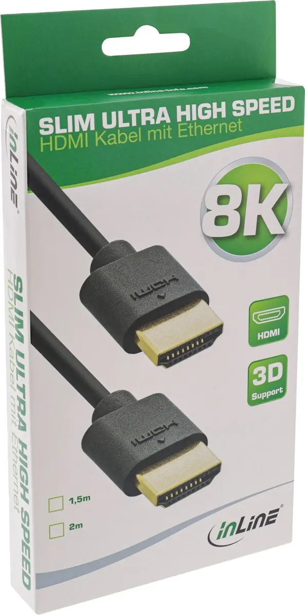 InLine HDMI 2.1 Kabel 1,5m - 8K60Hz HDR - Zwart