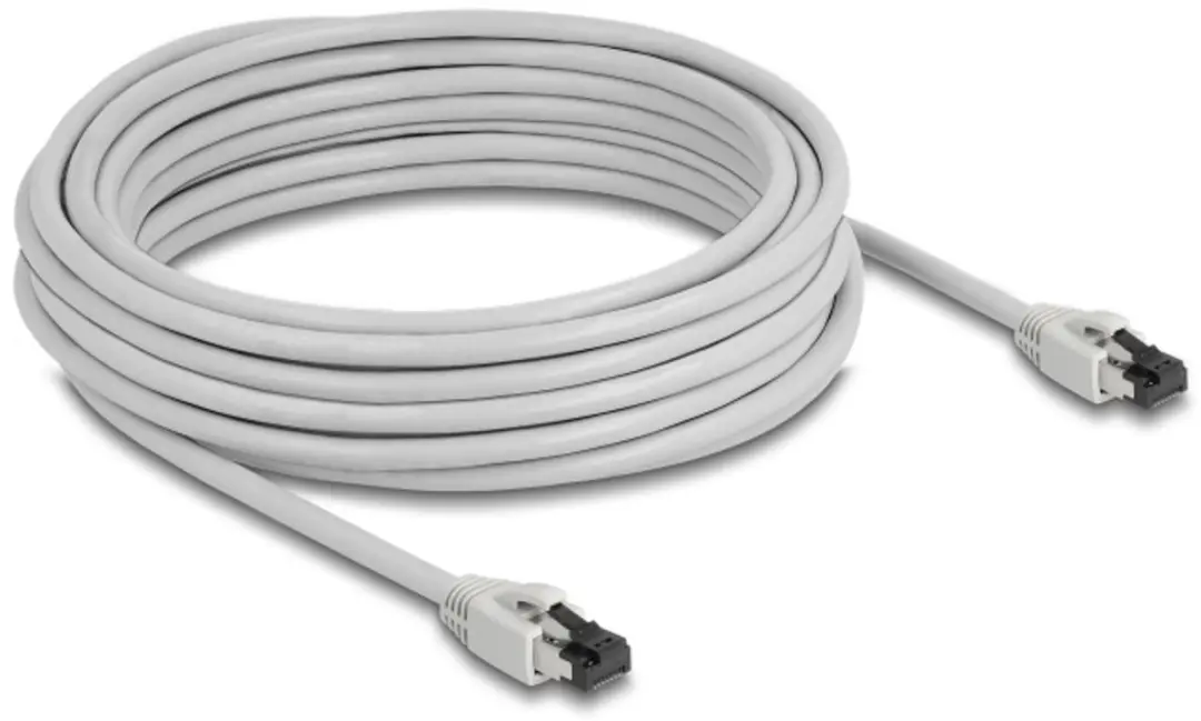 Delock Cat.8.1 S/FTP Netwerkkabel 10m - 40Gbps - Grijs