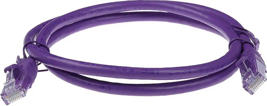 ACT Paarse U/UTP CAT6A Patchkabel 20m - Snagless RJ45