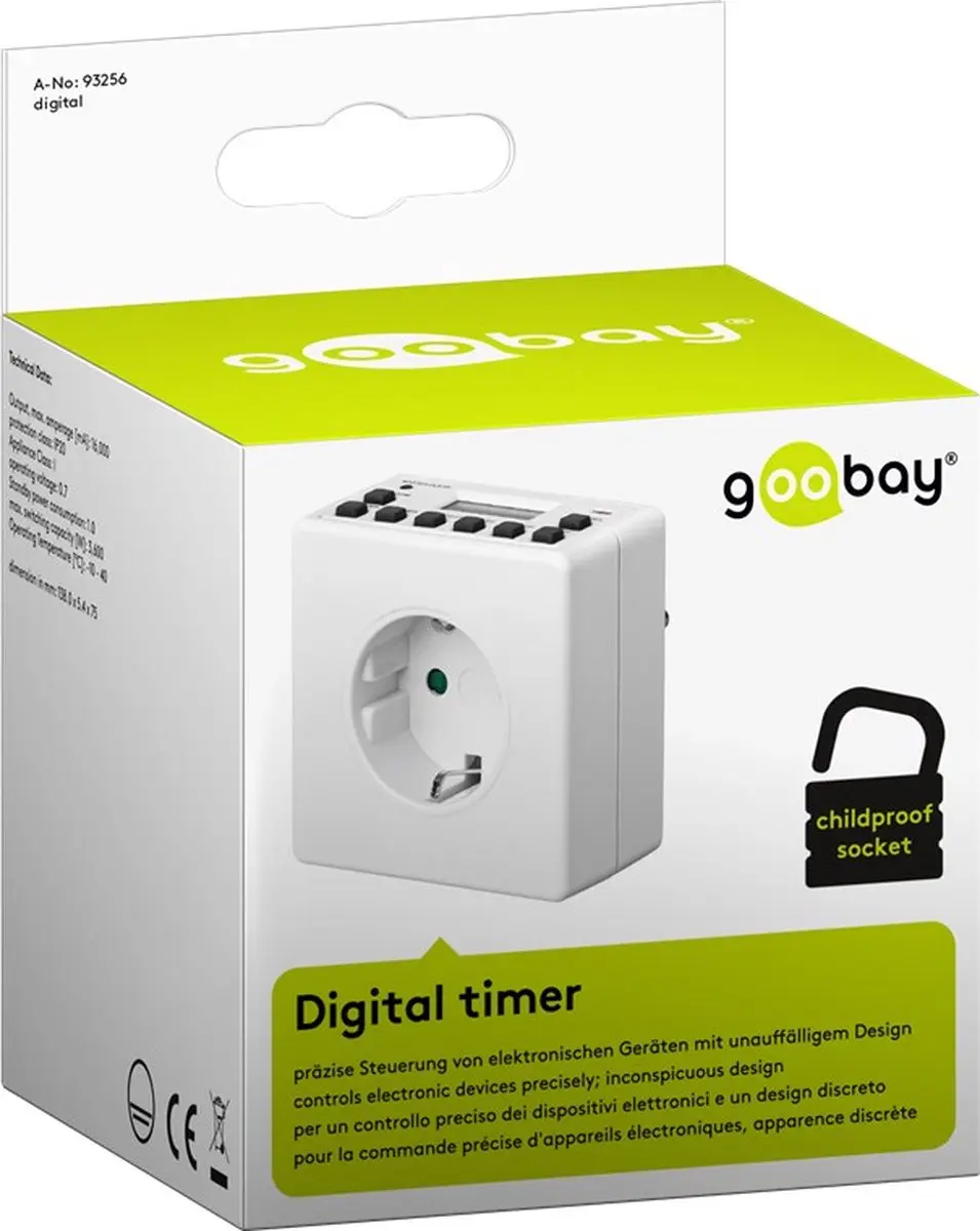 Goobay Digitaal Tijdschakelklok 93256 - Wit