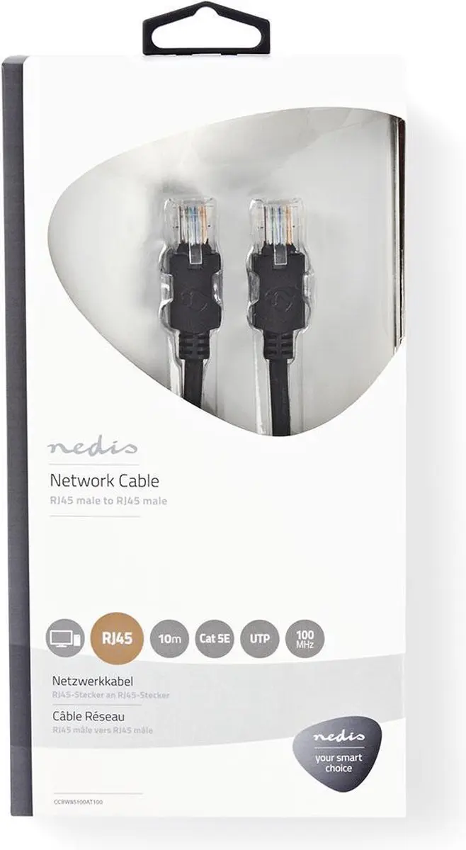 Nedis CAT5e Netwerkkabel CCBW85100AT100 10m - Antraciet
