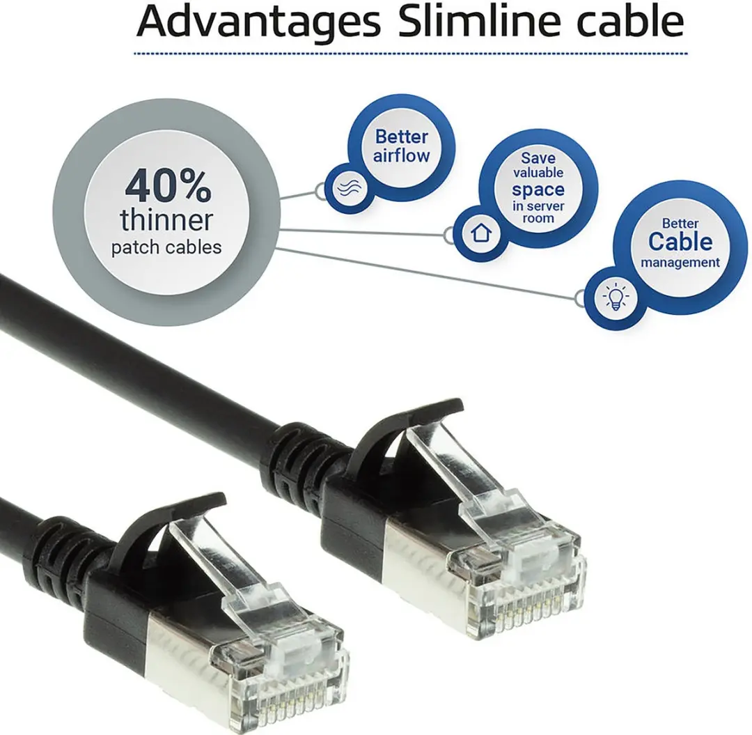 ACT DC7910 Patchkabel CAT6A U/FTP 10m - Zwart