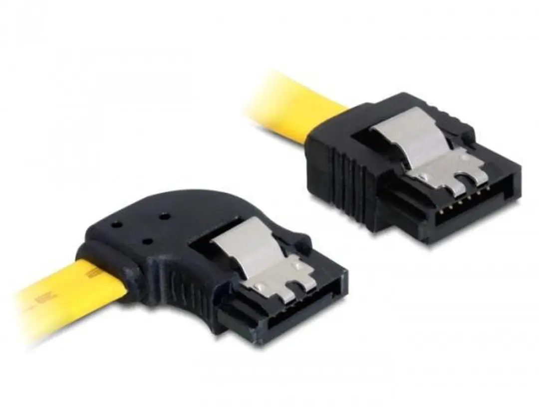 Delock SATA Datakabel 6 Gbit/s - 0,70m - Geel