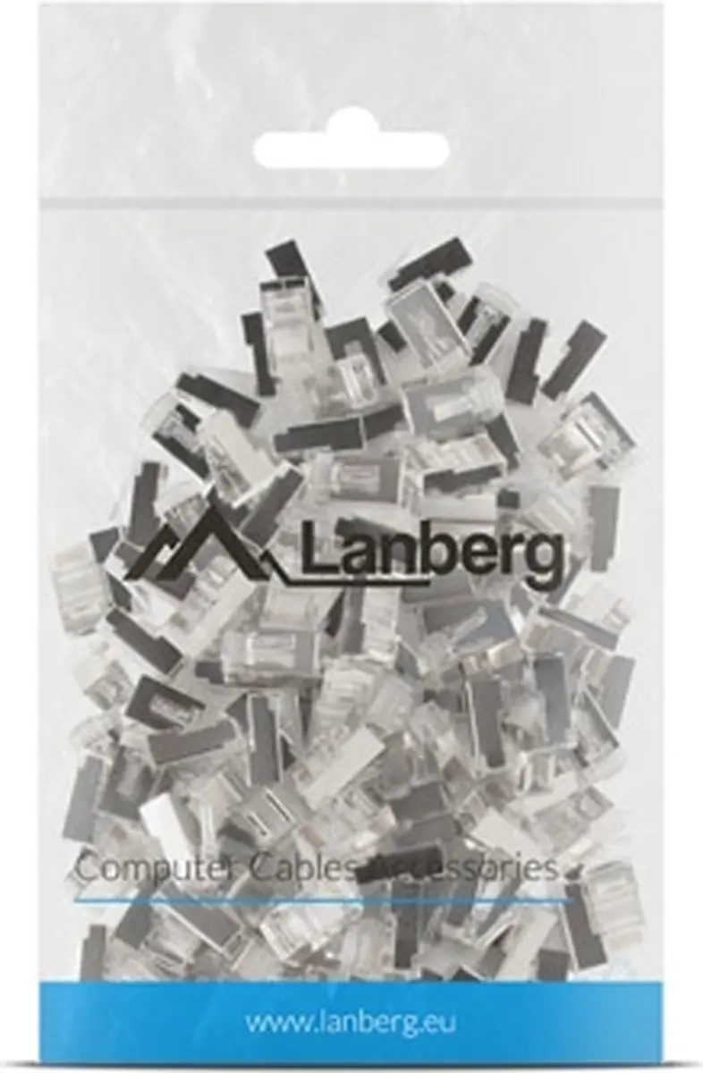 Laut Lanberg PLS-5000 RJ-45 Kabelconnector - 100 Stuks - Roestvrijstaal/Transparant