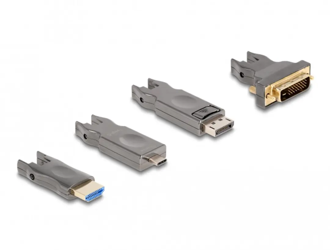 Delock Active Optical 5-in-1 HDMI Kabel 8K 60Hz 15m - Zwart/Grijs