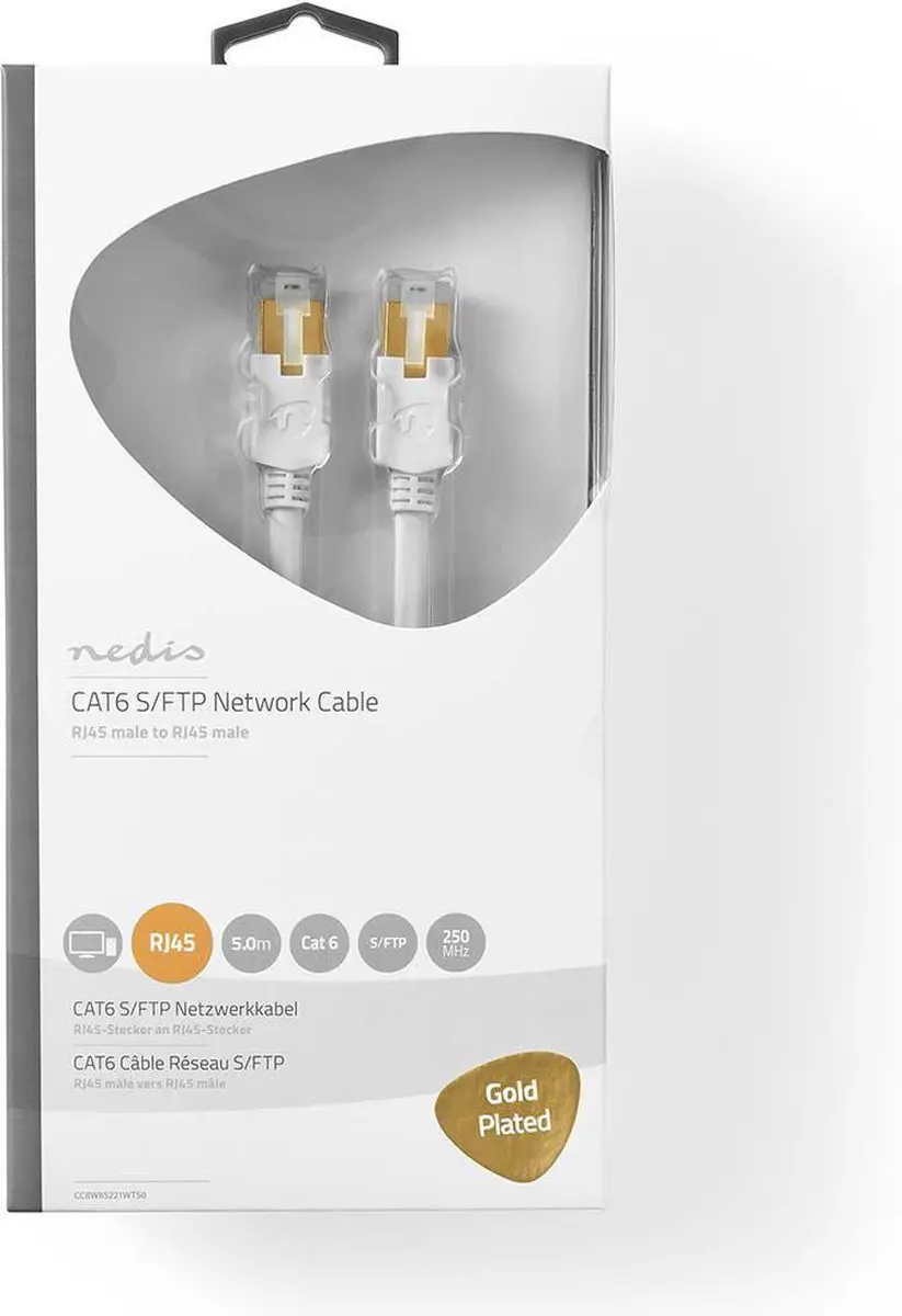 Nedis CAT6 Netwerkkabel CCBW85221WT50 - 5m - Wit