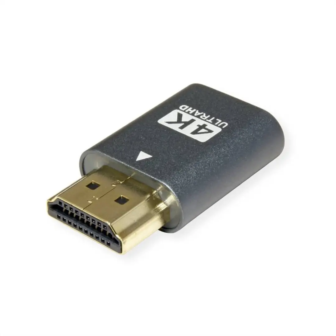 Value Display Adapter Virtual HDMI Emulator EDID 4K - Zwart