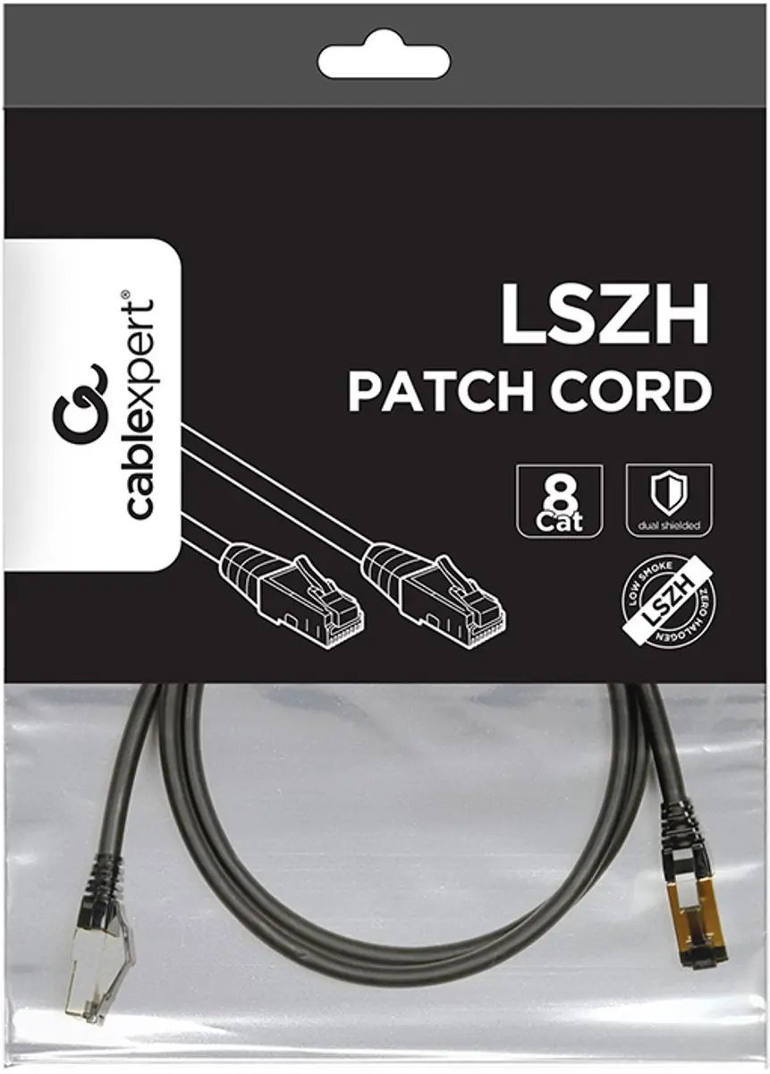Gembird Cat 8 Kabel 1m - Zwart