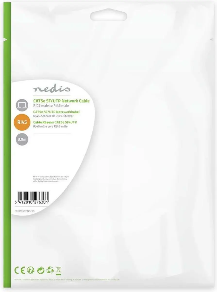 Nedis CAT5e Netwerkkabel 3m - Roze