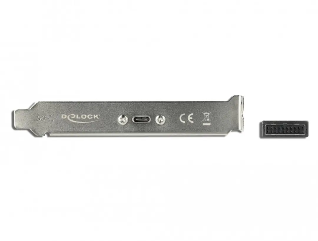 Delock USB 3.1 Gen 1 Slotbeugel - 1x USB Type-C - Zwart