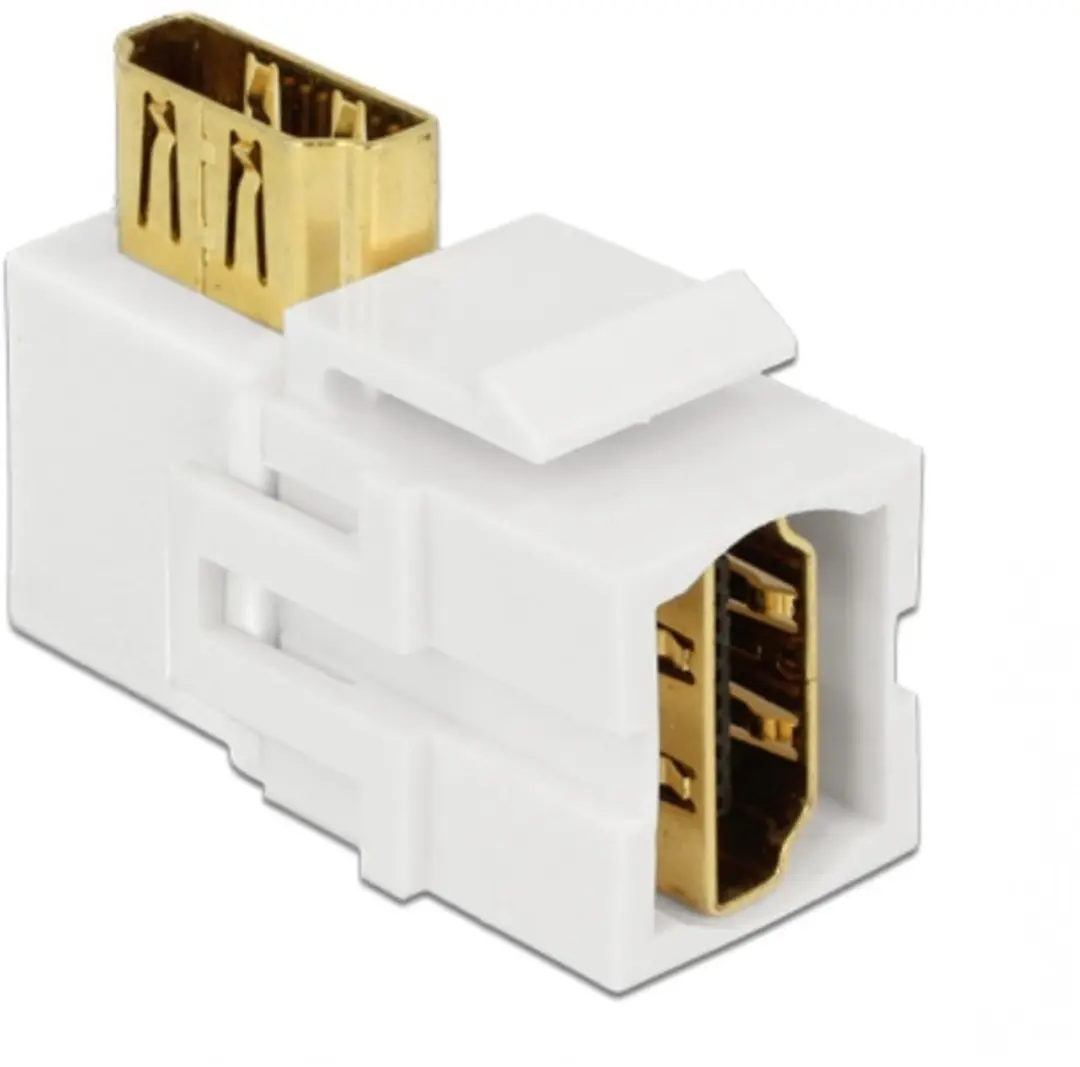 Delock HDMI Keystone Module 2.0 Haaks - 4K 60Hz Wit