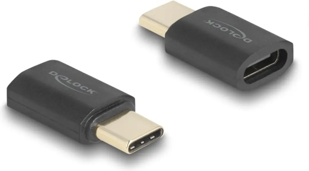 Delock USB-C PD 3.1 Adapter 40Gbps 240W - 8K 60Hz Antraciet