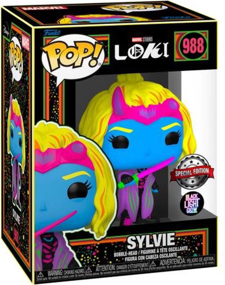 Funko Loki POP! Black Light Sylvie Verzamelfiguur - 9cm - Multicolours