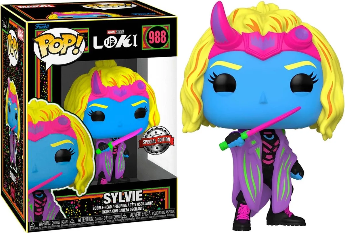 Funko Loki POP! Black Light Sylvie Verzamelfiguur - 9cm - Multicolours