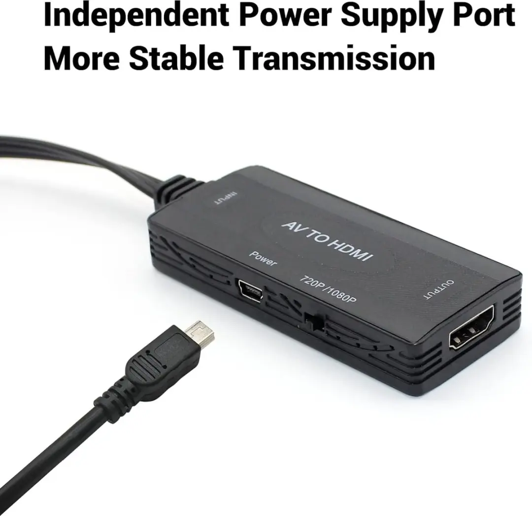 NÖRDIC SGM-136 AV naar HDMI Converter - 720p/1080p - Zwart