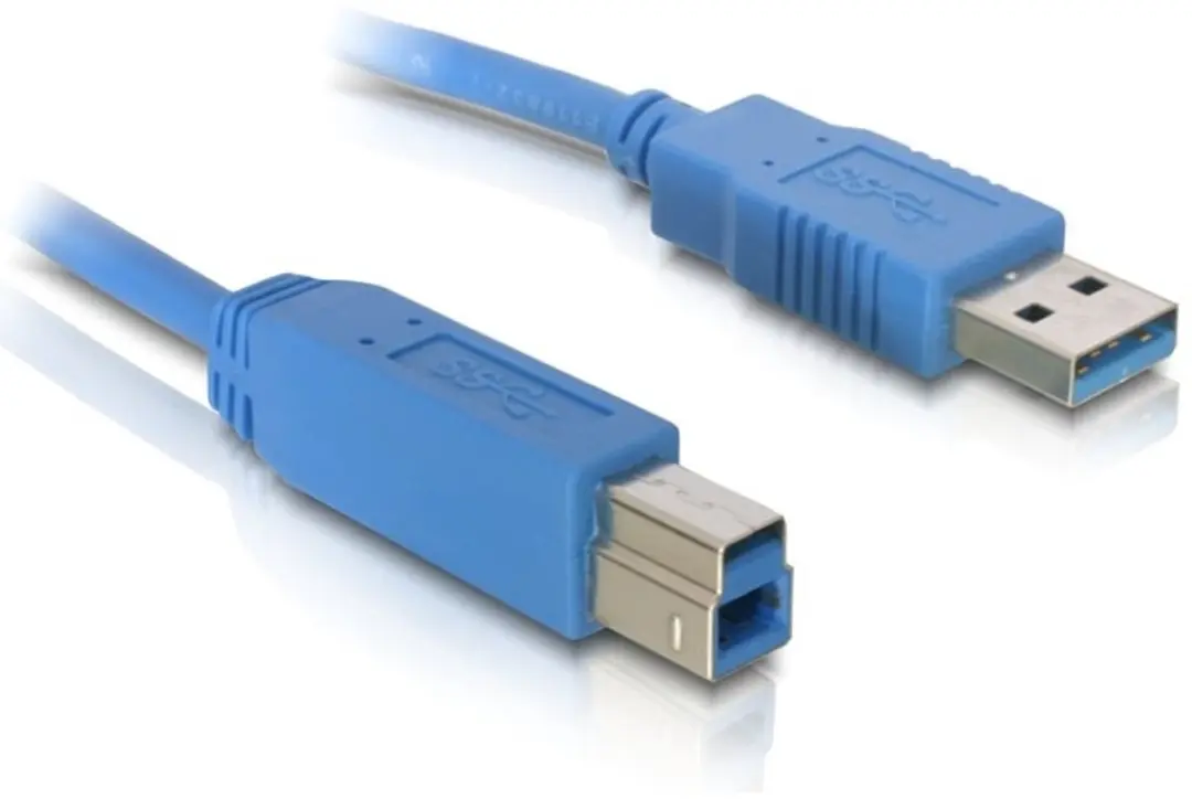 Delock USB 3.0 A Male naar B Male Kabel 1.8m - Blauw