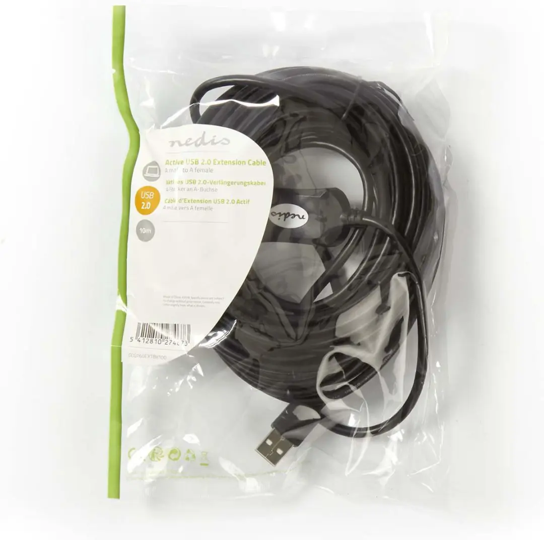 Nedis CCGL60EXTBK50 USB 2.0 Kabel 5m - Zwart