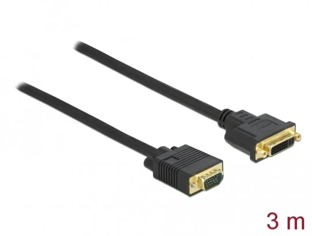 Delock DVI 24+5 naar VGA Kabel