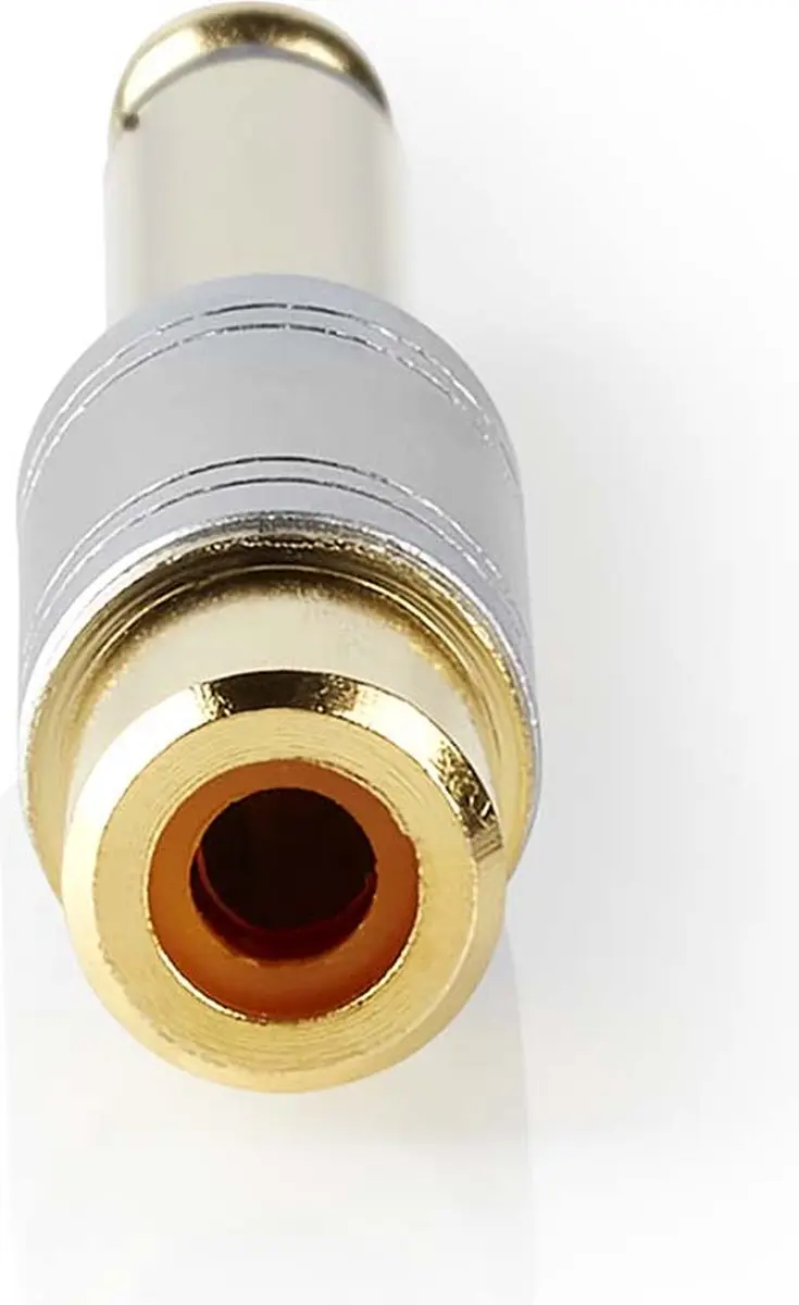 Nedis Mono-Audioadapter 6,35mm Male naar RCA Female - Verguld - Zilver