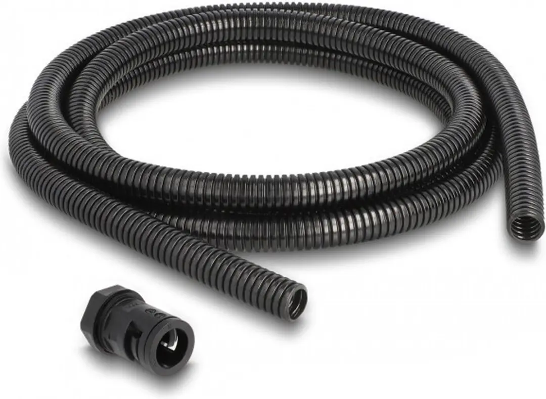 Delock Kabelbeschermhuls 2m x 13mm - 2x PG9 - Zwart