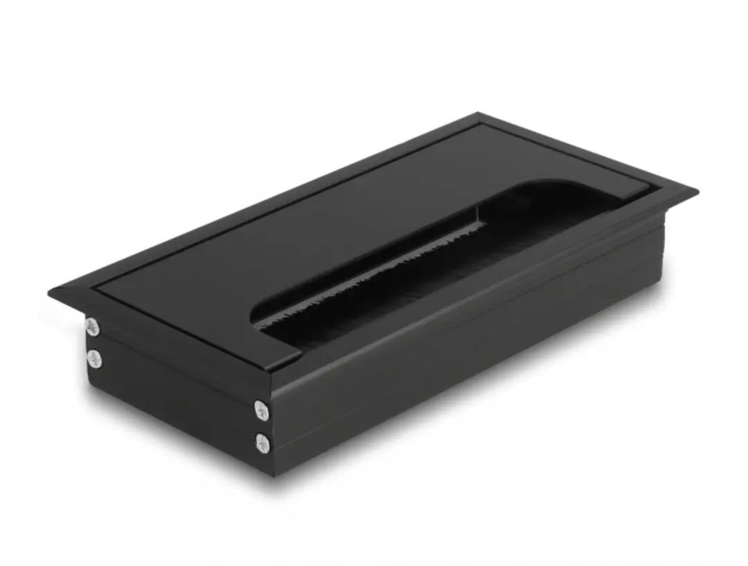 Delock Kabeldoorvoer met borstel 160x80x28mm