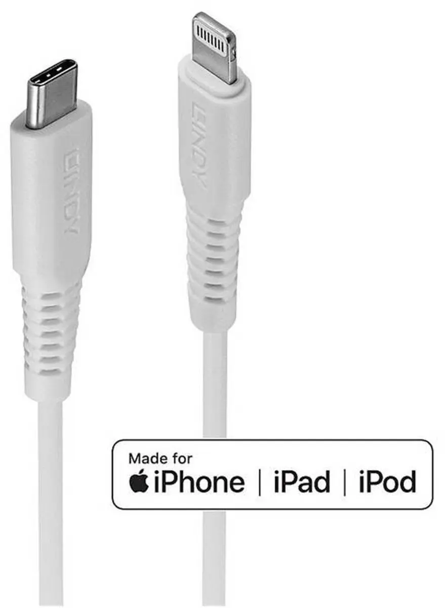 Lindy 31318 USB-kabel Apple Lightning naar USB-C 3.0m - Wit
