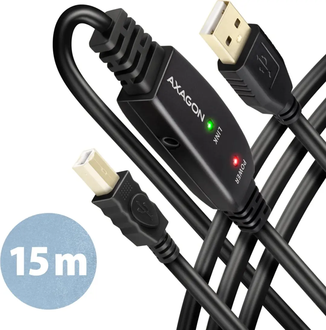 Axagon ADR-215B USB 2.0 Kabel 15m