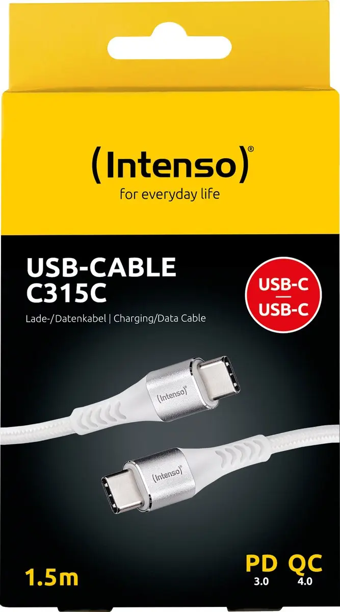 Intenso C315C USB-C Kabel 1.5m - Wit