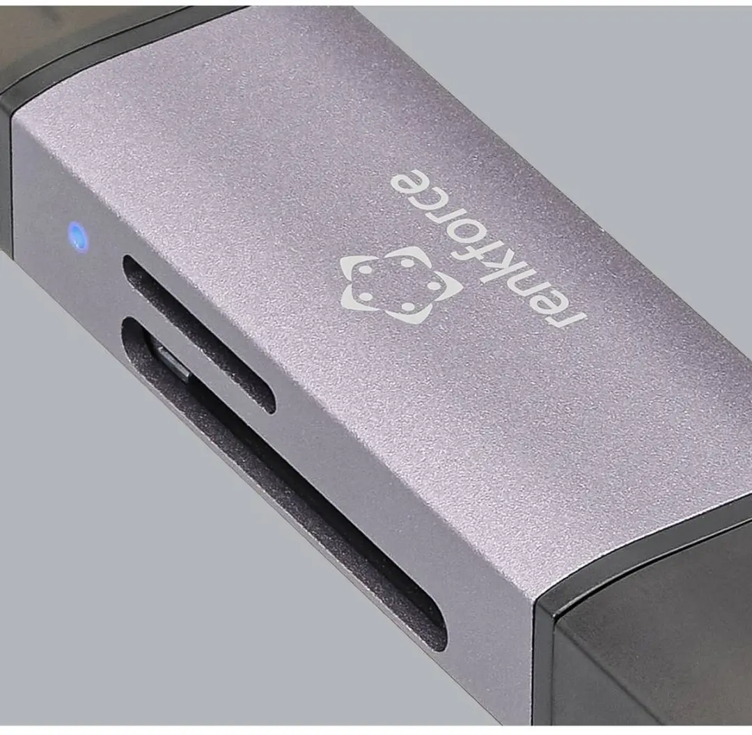 Renkforce RF-6700438 Externe Geheugenkaartlezer - USB-A/USB-C - Donkergrijs