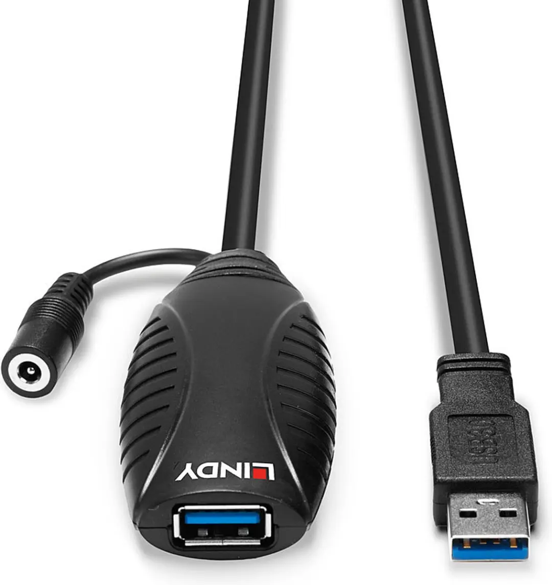 Lindy USB 3.0 Active Extension 10m - Zwart - afbeelding 6 van 6