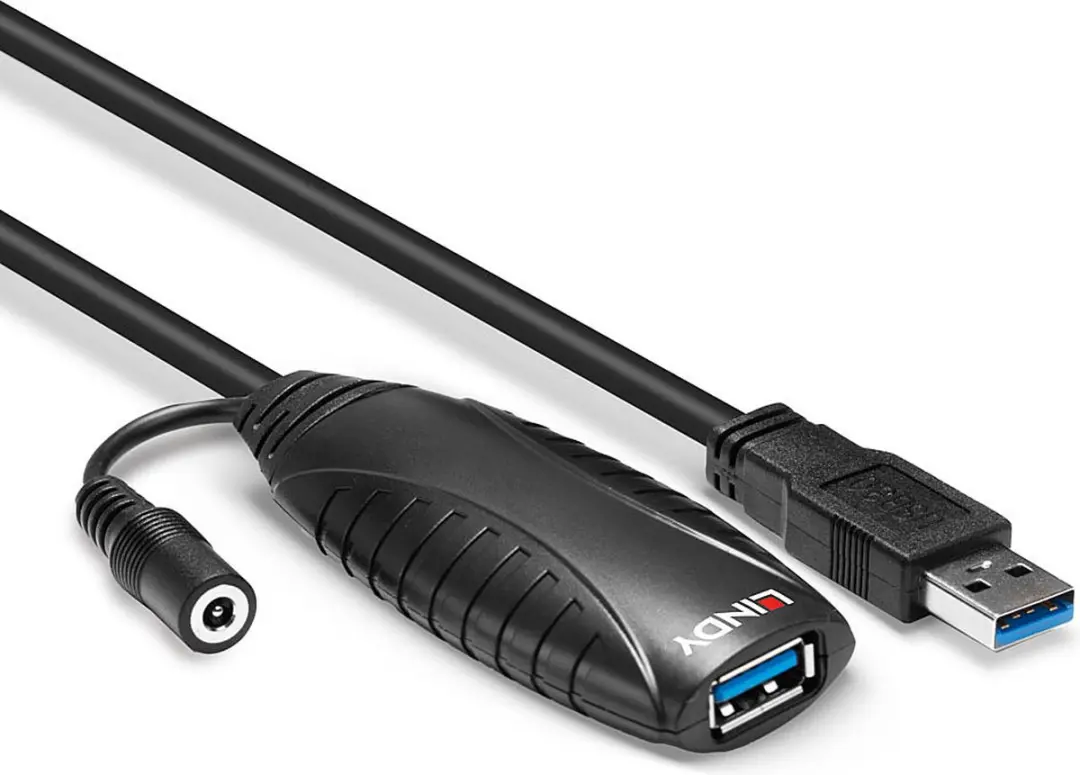 Lindy USB 3.0 Active Extension 10m - Zwart