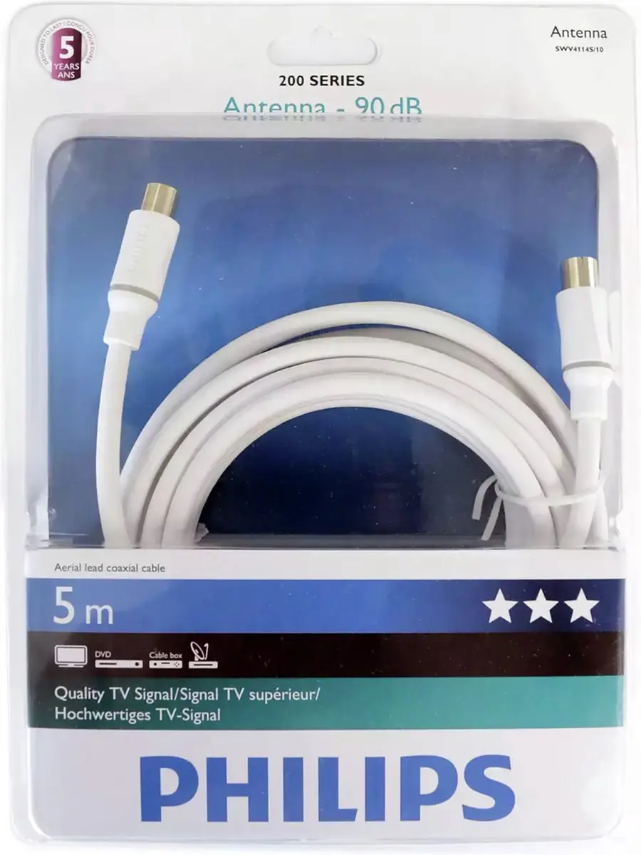 Scanpart Aansluitkabel 9.5mm M-F 5m - Wit