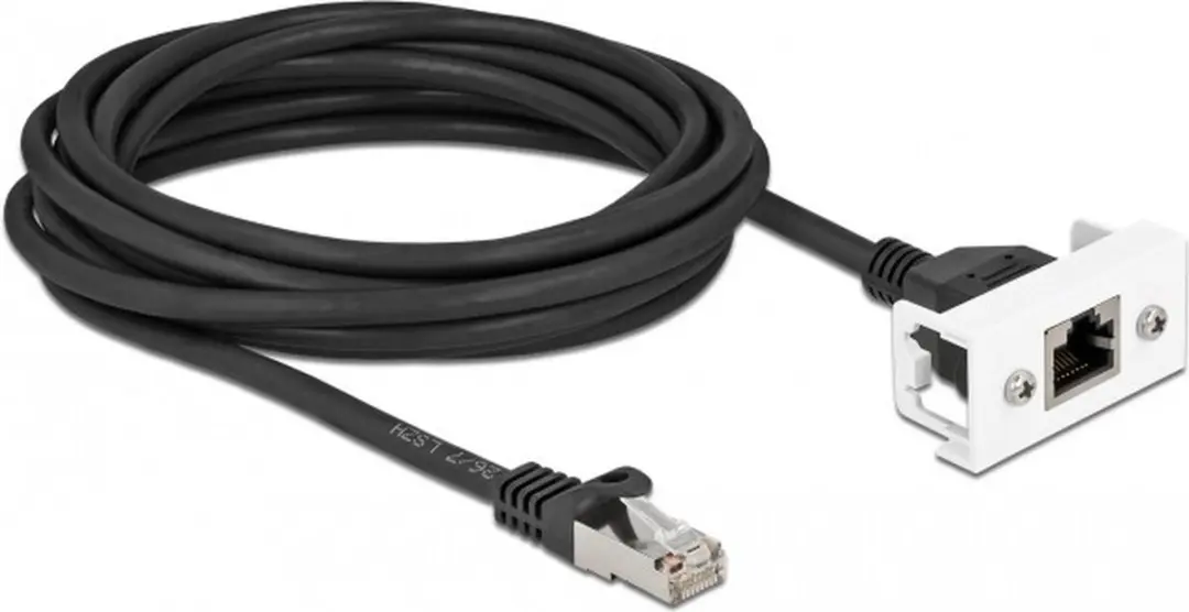 Delock Network Extension Kabel Cat.6A 5m - Zwart