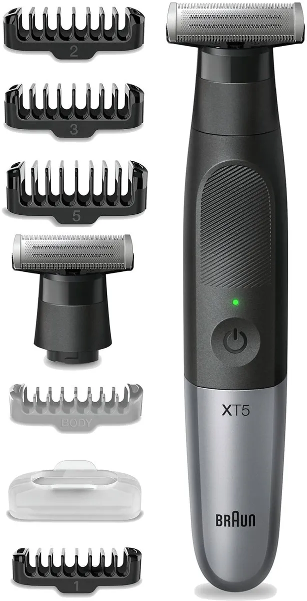 Braun XT5 Series Trimmer Face & Body - 6 Opzetstukken - Zwart