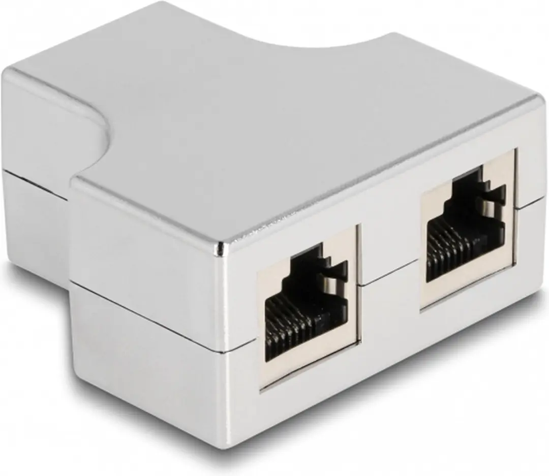 Delock RJ45 Splitter 87860 - 1x naar 2x RJ45 - Cat5e - Zilver