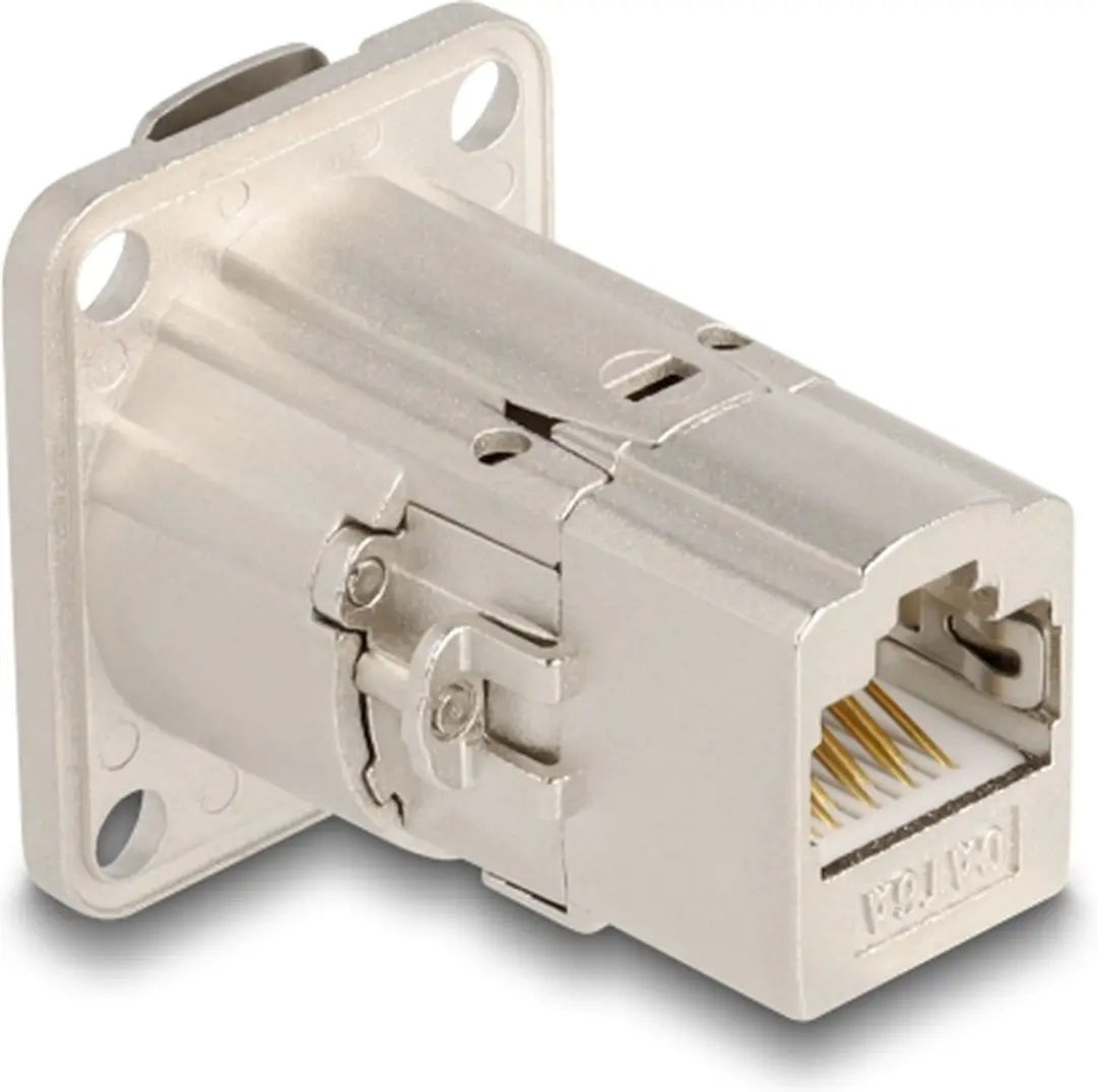 Delock D-Type RJ45 Connector/Coupler Cat.6A STP - Zilver