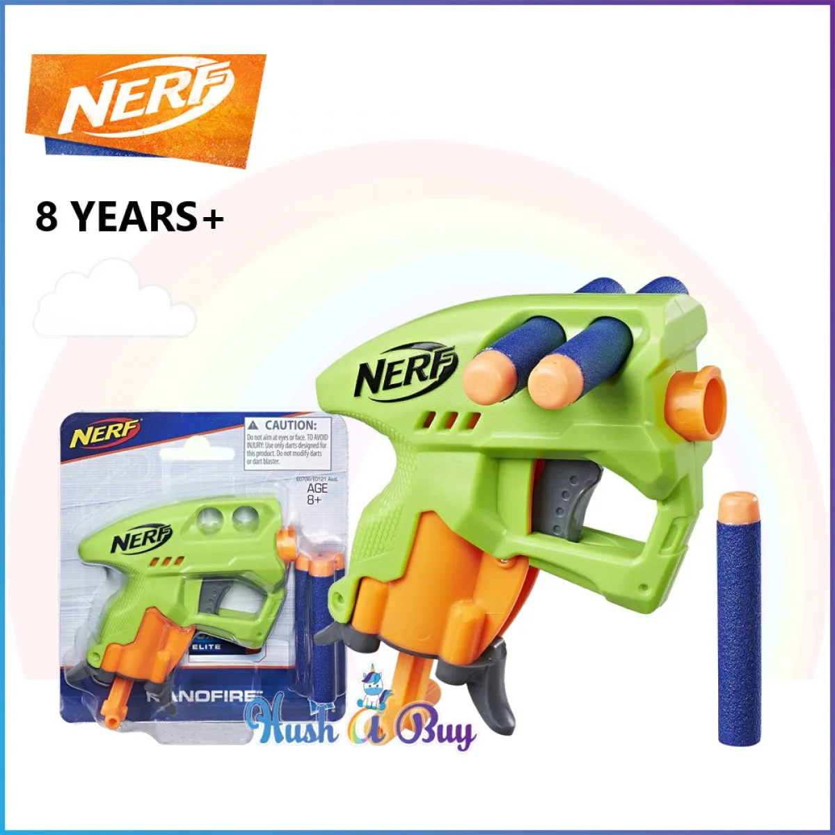 Nerf NanoFire Mini Pijltjespistool - Groen - 3 Pijltjes