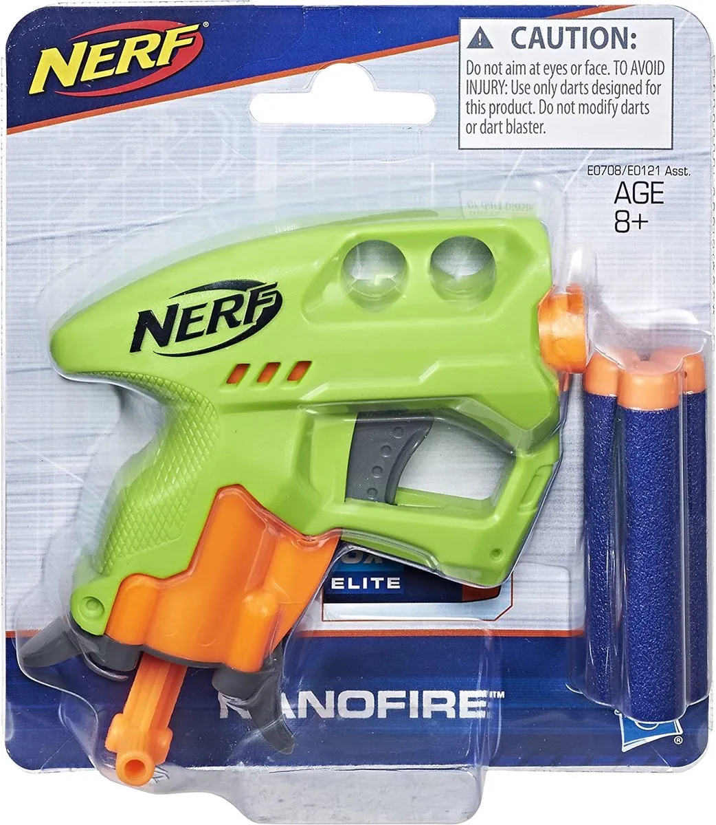 Nerf NanoFire Mini Pijltjespistool - Groen - 3 Pijltjes - afbeelding 6 van 6