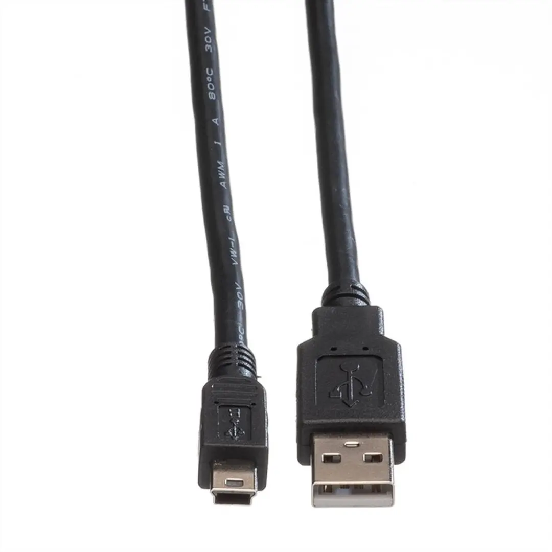 Roline USB 2.0 Kabel A naar Mini 5-Pin - 0,8m