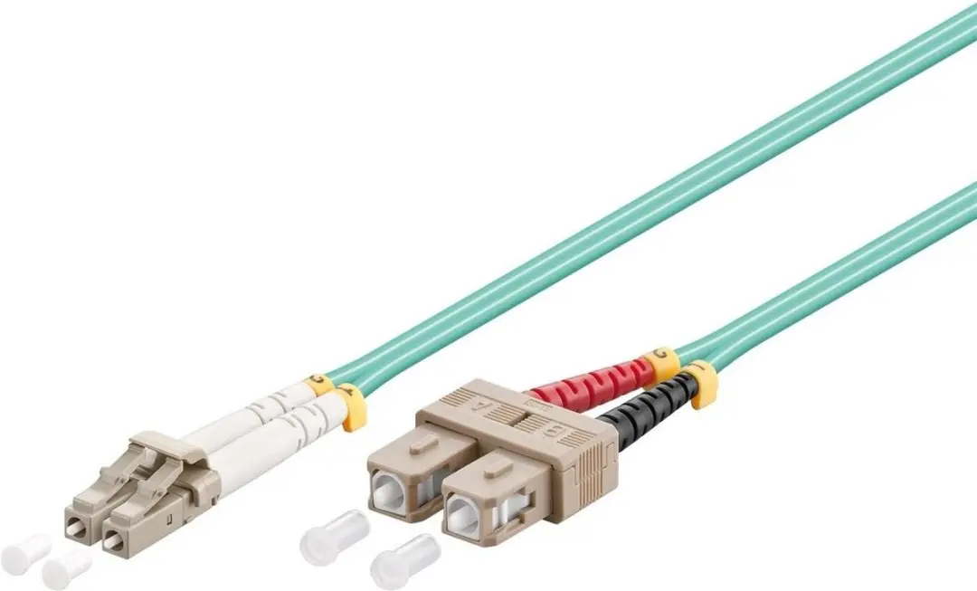 InLine LC-SC Duplex Glasvezelkabel OM3 - 7m - Turquoise