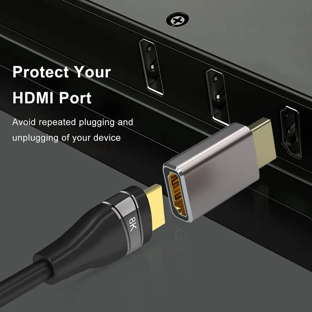 NÖRDIC HDMI-5021 HDMI-adapter M-V - 8K60Hz & 4K120Hz - Grijs - afbeelding 6 van 6