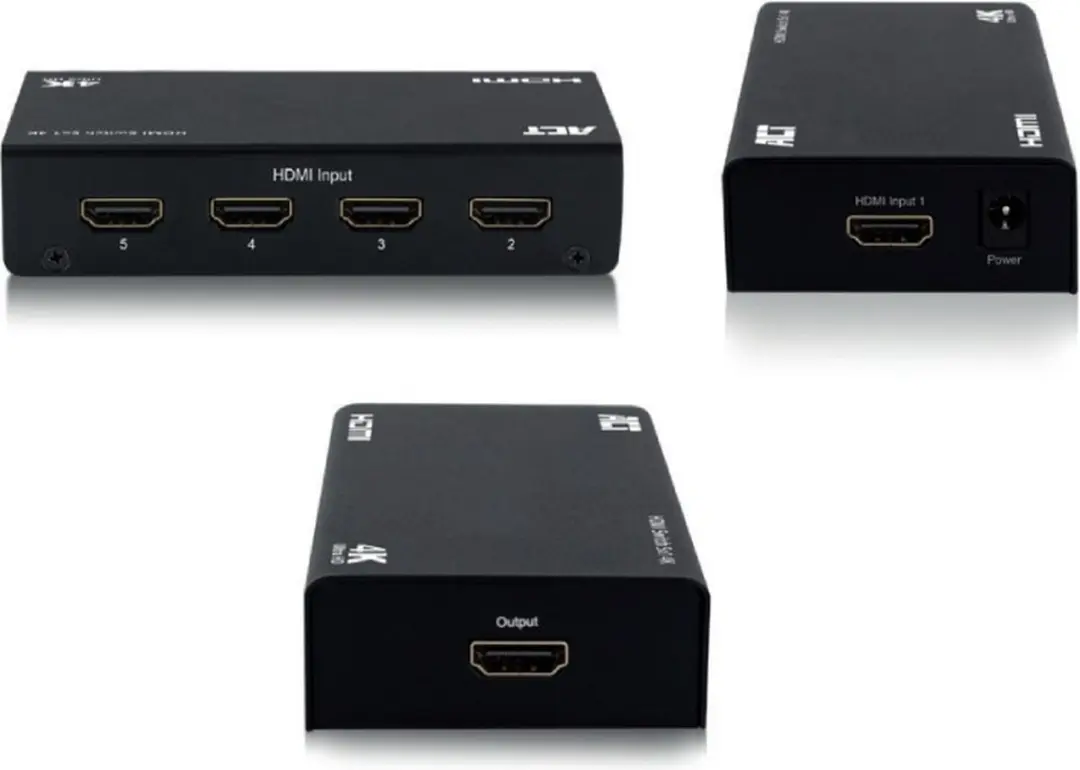 ACT 5x1 HDMI Switch AC7840 - 4K/3D - Zwart